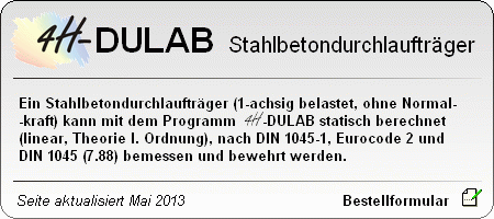 4HDULAB Stahlbetondurchlaufträger